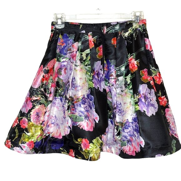 Sequin Hearts 2 Piece Party Dress Crop Top Floral Skirt Size 1 - Picture 9 of 16